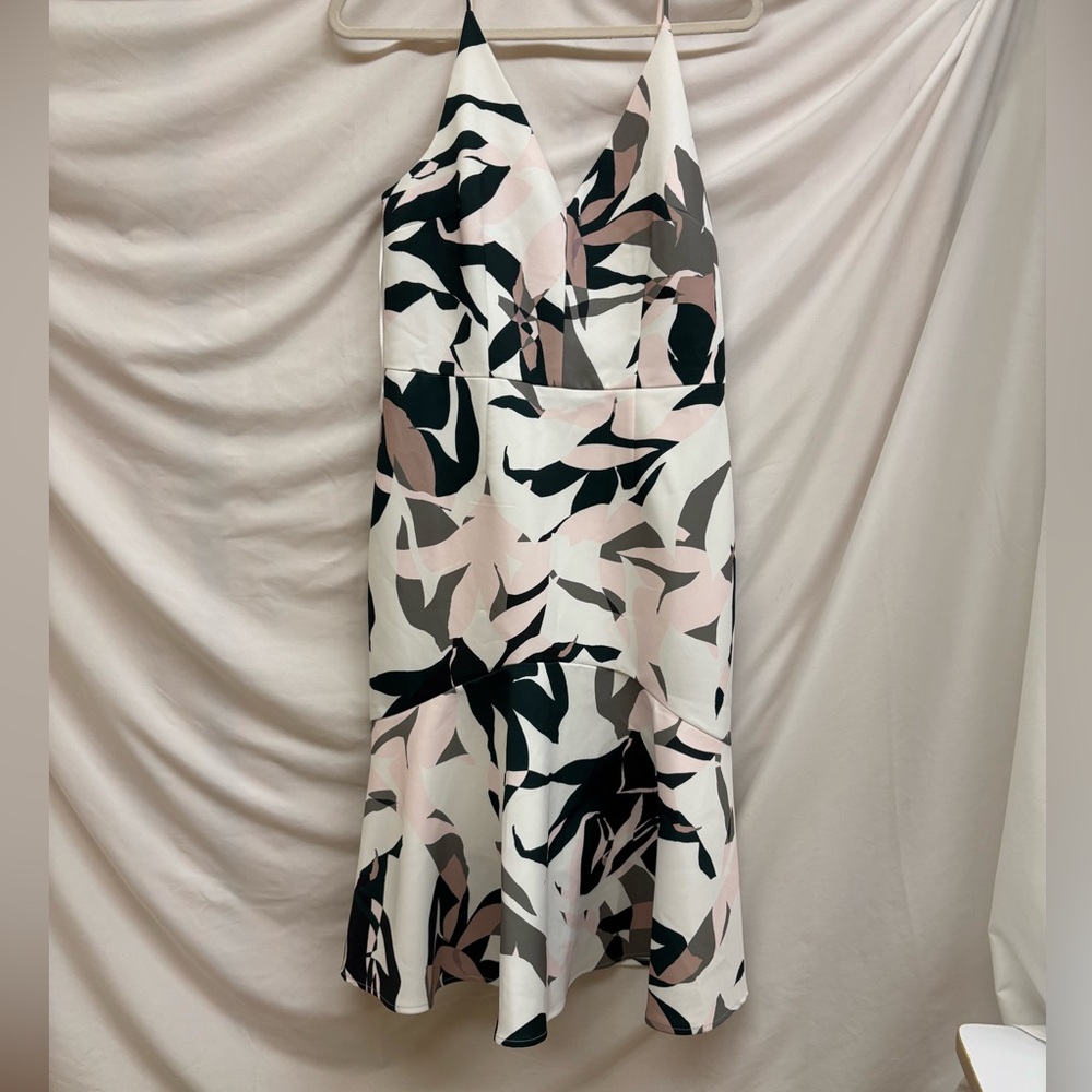 Cooper st abstract dress size 8 white pink green